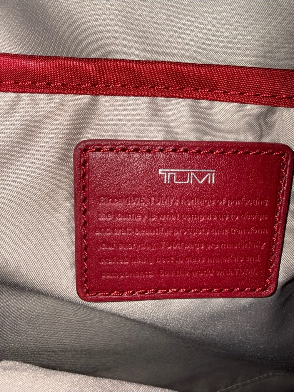 Tumi branded backpack